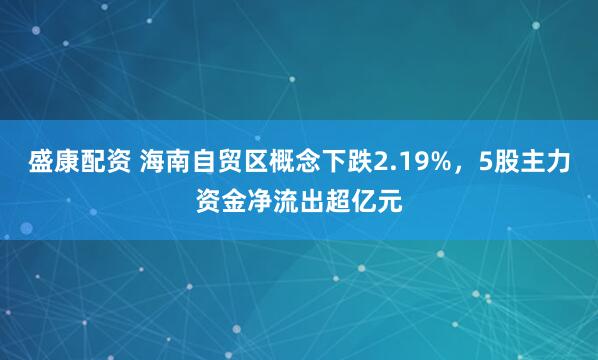 盛康配资 海南自贸区概念下跌2.19%，5股主力资金净流出超亿元